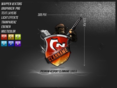 Premium 2D Clan Logo 8